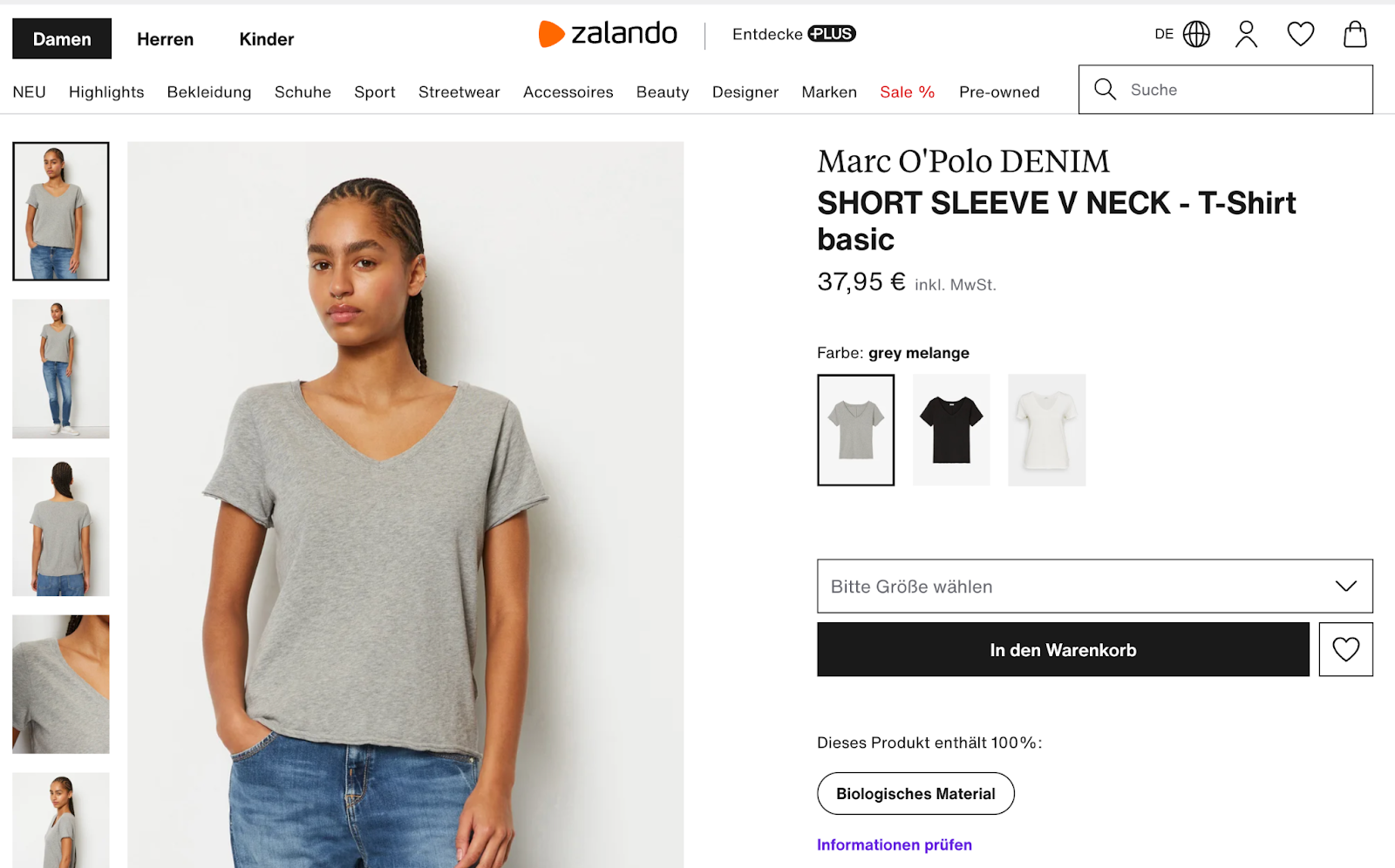 Zalando Produktseite