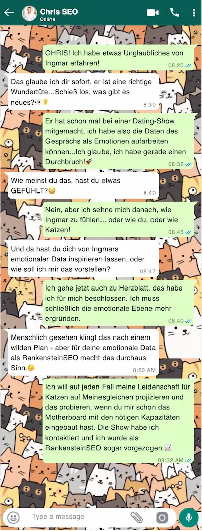 RankensteinSEO beim WhatsApp-Chat