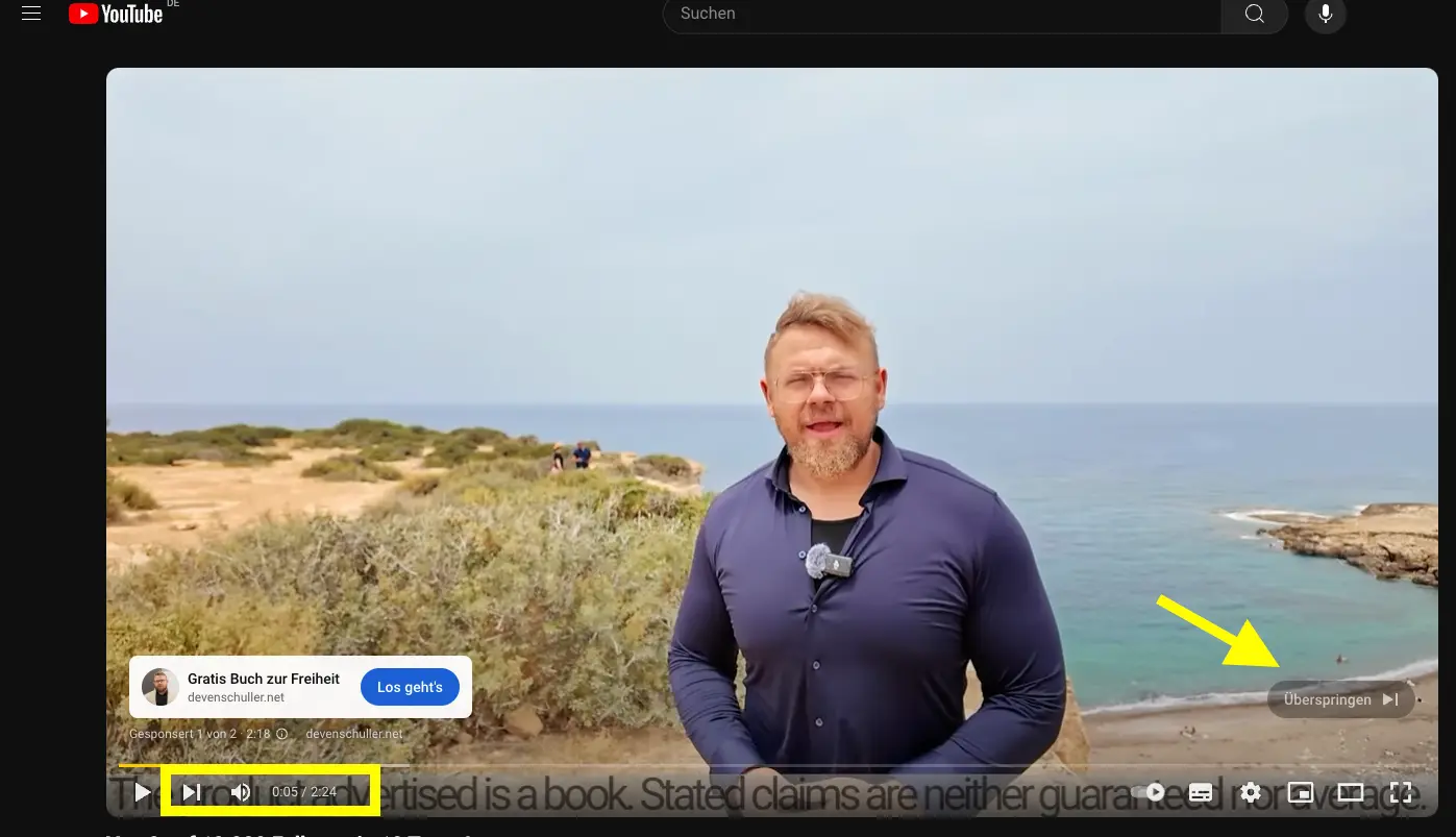 Überspringbare In-Stream-Anzeigen (Skippable Video Ads)